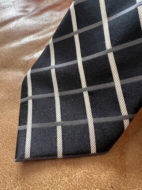 Donald Trump Classic Black Windowpane Pattern Silk Men's Tie